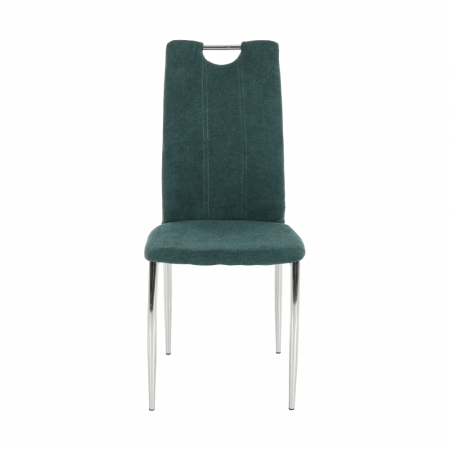 Scaun bucătărie, material textil azur/crom, OLIVA NEW [9]