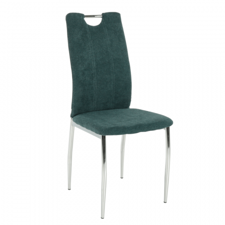 Scaune bucatarie - Scaun bucătărie, material textil azur/crom, OLIVA NEW