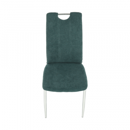 Scaun bucătărie, material textil azur/crom, OLIVA NEW [2]