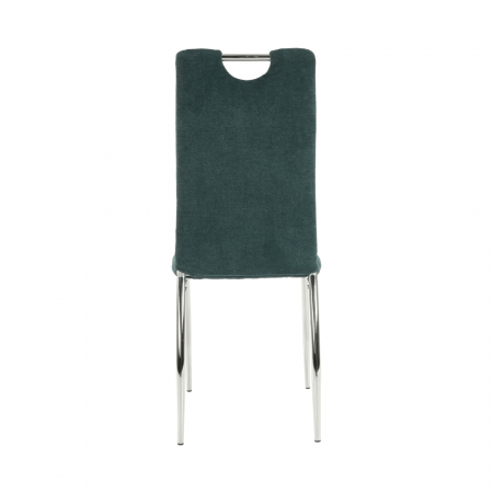 Scaun bucătărie, material textil azur/crom, OLIVA NEW [17]