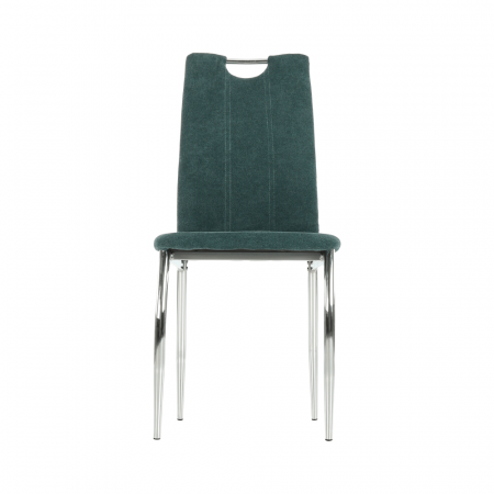 Scaun bucătărie, material textil azur/crom, OLIVA NEW [1]