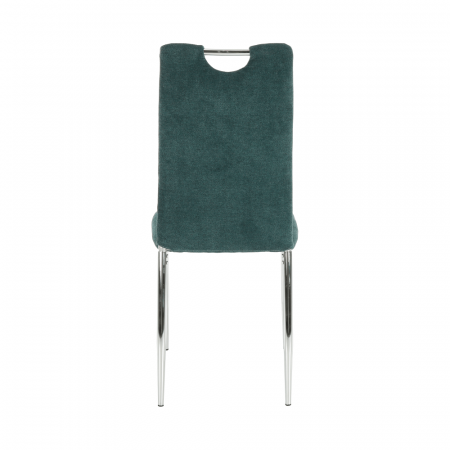 Scaun bucătărie, material textil azur/crom, OLIVA NEW [5]