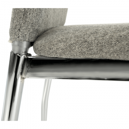 Scaun bucătărie, material textil bej/crom, OLIVA NEW [4]