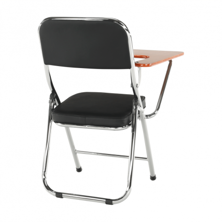 Scaun conferinţă cu măsuţă, negru/natural, TEKER [10]