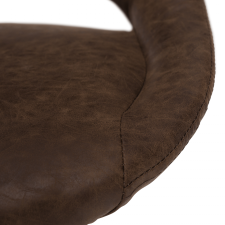 Scaun de bar, material textil maro cu efect de piele întoarsă, LORASA NEW [4]