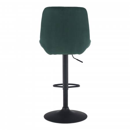 Scaun de bar, material textil Velvet verde închis, CHIRO [1]