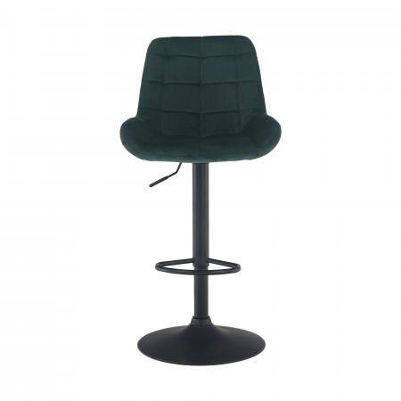 Scaun de bar, material textil Velvet verde închis, CHIRO [3]