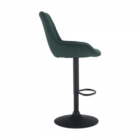 Scaun de bar, material textil Velvet verde închis, CHIRO [2]
