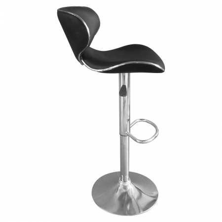 Scaun de bar, negru/crom, HEDLI [3]