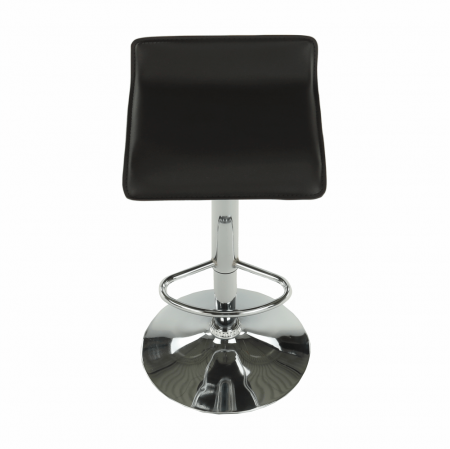 Scaun de bar, piele eco neagră/crom, LARIA NEW [12]