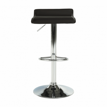 Scaun de bar, piele eco neagră/crom, LARIA NEW [11]