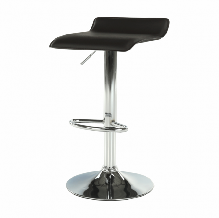 Scaun de bar, piele eco neagră/crom, LARIA NEW [9]