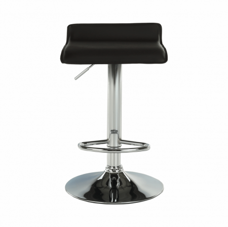 Scaun de bar, piele eco neagră/crom, LARIA NEW [10]