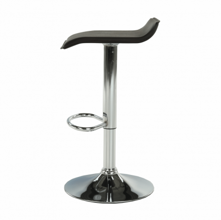 Scaun de bar, piele eco neagră/crom, LARIA NEW [8]