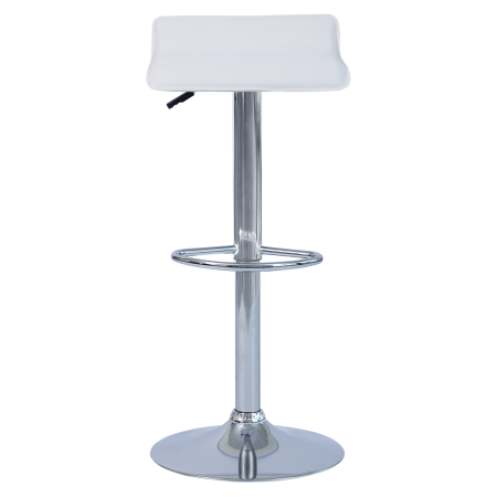 Scaun de bar, piele ecologică alb/crom LARIA 2 NEW [1]