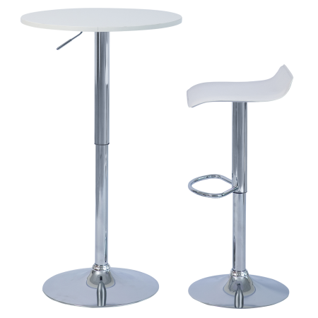 Scaun de bar, piele ecologică alb/crom LARIA 2 NEW [5]