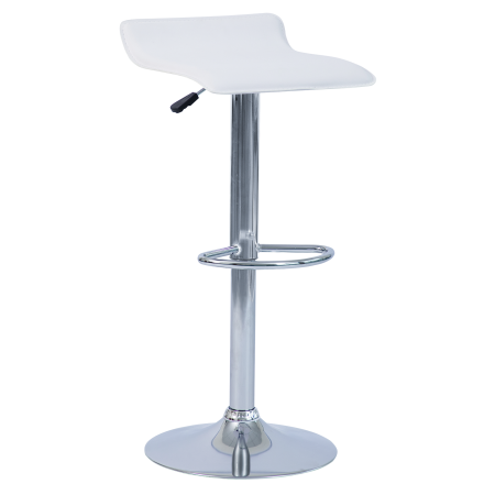 Scaun de bar, piele ecologică alb/crom LARIA 2 NEW [0]