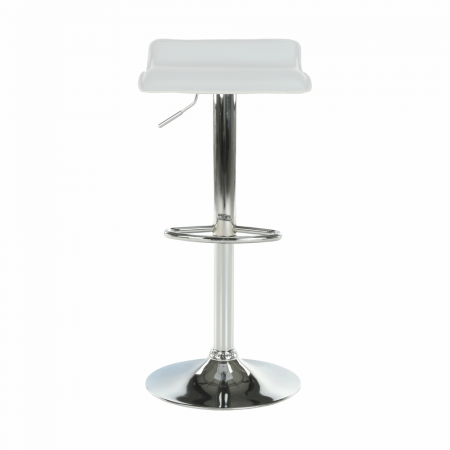 Scaun de bar, piele ecologică alb/crom LARIA NEW [3]