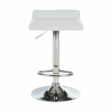 Scaun de bar, piele ecologică alb/crom LARIA NEW [4]
