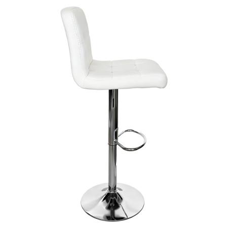 Scaun de bar, piele ecologică albă/crom, KANDY 2 NEW [2]