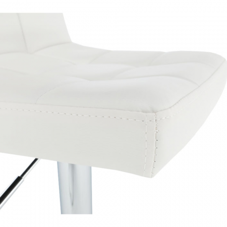 Scaun de bar, piele ecologică albă/crom, KANDY NEW [2]