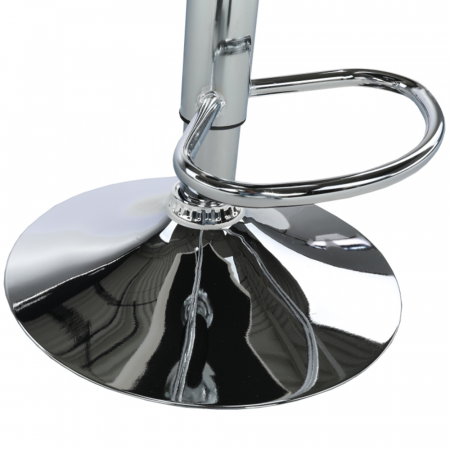 Scaun de bar, piele ecologică albă/crom, KANDY NEW [7]