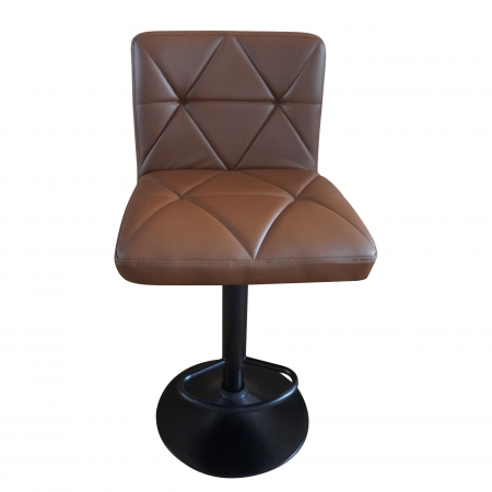 Scaun de bar, piele ecologică maro/negru, SELEST [6]