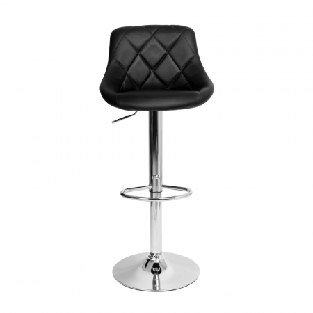 Scaun de bar, piele ecologică neagră/crom, MARID NEW [1]