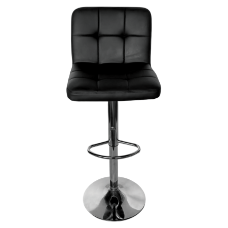 Scaun de bar, piele ecologică negru/crom, KANDY 2 NEW [1]
