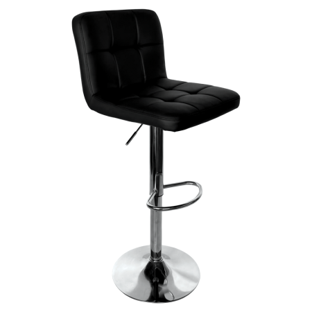 Bucatarie - Scaun de bar, piele ecologică negru/crom, KANDY 2 NEW