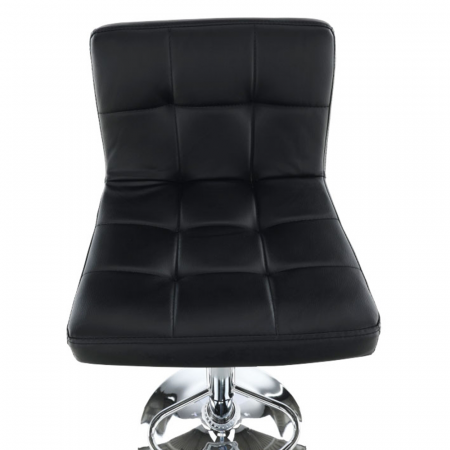 Scaun de bar, piele ecologică negru/crom, KANDY NEW [10]