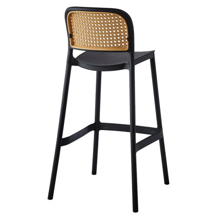 Scaun de bar, stivuibil, negru/bej, RAVID NEW TYP 3 [5]