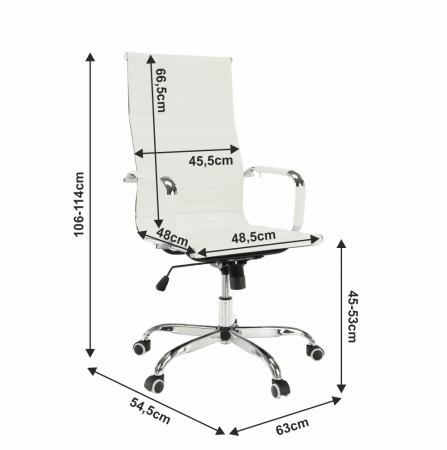 Scaun de birou, alb, AZURE 2 NEW [11]
