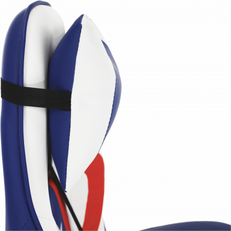 Scaun de birou, Captain America, piele eco albastru/rosu/alb, cu suport pentru picioare, Bortis Impex [11]
