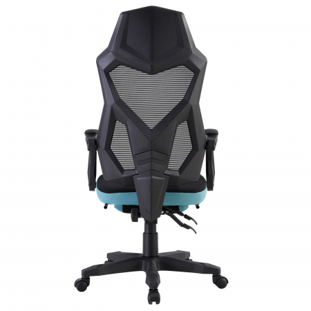 Scaun de birou / gaming, culoare neagră / neo mentă, JORIK NEW [5]