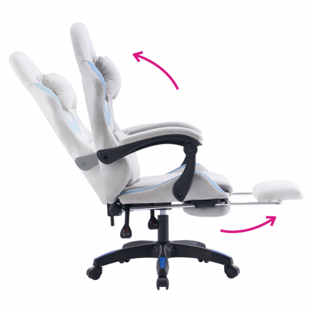 Scaun de birou/gaming, gri/albastru, ZODIA [22]