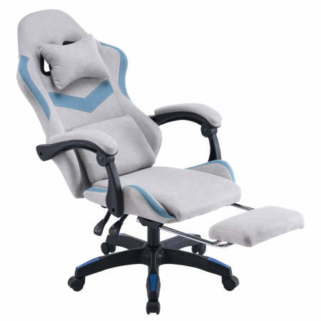 Scaun de birou/gaming, gri/albastru, ZODIA [8]