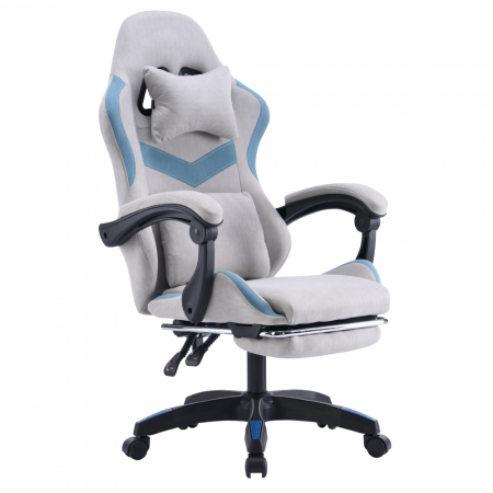 Scaun de birou/gaming, gri/albastru, ZODIA [3]