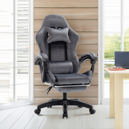 Scaun de birou/gaming, gri, LOPES [15]