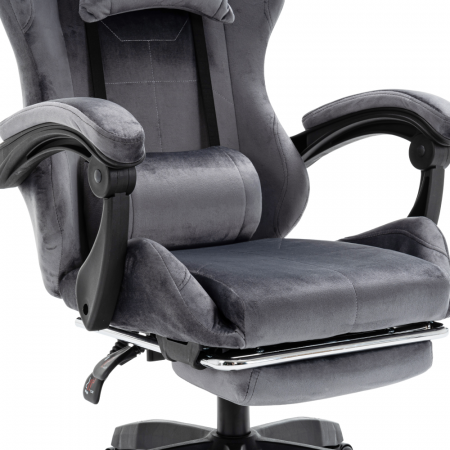 Scaun de birou/gaming, gri, LOPES [11]