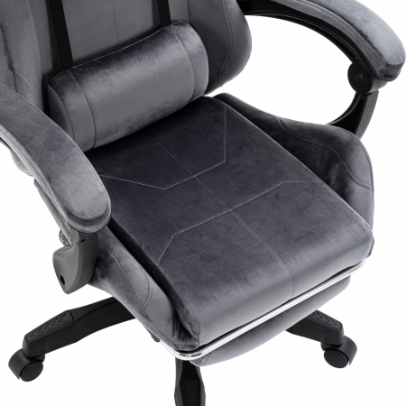 Scaun de birou/gaming, gri, LOPES [12]