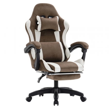 Scaune Birou - Scaun de birou/gaming, maro/alb, HOSPO