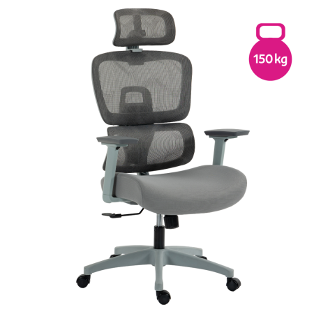 Scaune Birou - Scaun de birou, gri deschis/gri, Portanţă 150 kg, ERMEN NEW