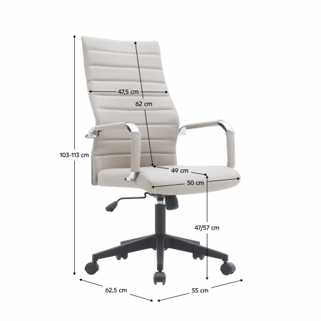 Scaun de birou, gri maroniu Taupe/negru, DRUGOS NEW [4]