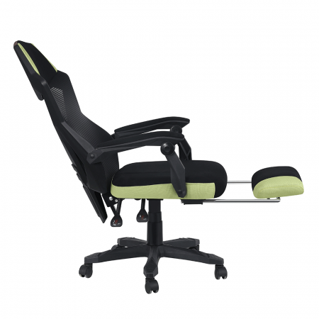 Scaun de birou / joc, negru / verde, JORIK [6]
