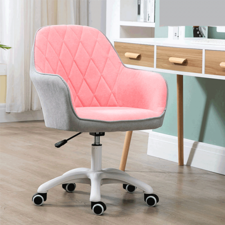 Scaun de birou, material roz / gri / alb, SANTY [3]