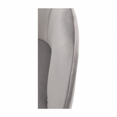 Scaun de birou, material textil din catifea gri deschis / negru, EROL [13]