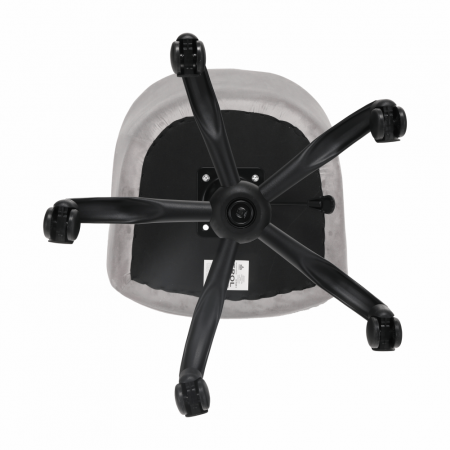 Scaun de birou, material textil din catifea gri deschis / negru, EROL [14]