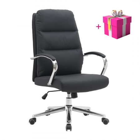 Scaun de birou, negru/crom, ADMON [1]