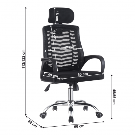 Scaun de birou, negru, IMELA NEW TYP 1 [4]